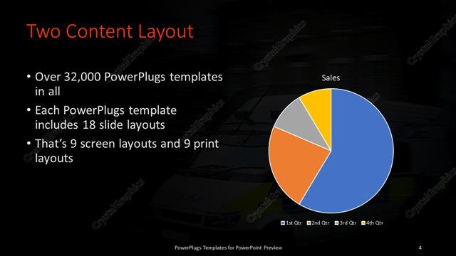 Two Content presentation slide layout