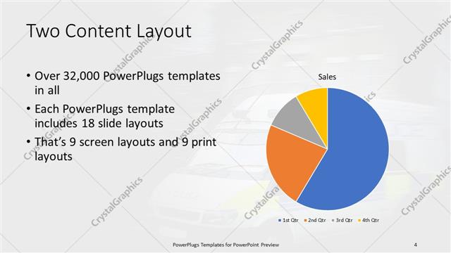 Two Content presentation slide layout