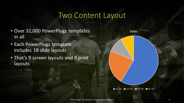 Two Content presentation slide layout