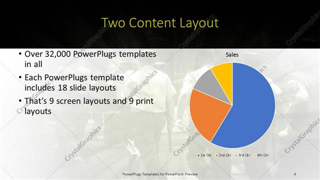 Two Content presentation slide layout