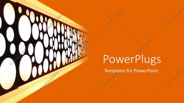  Presentation with orange abstract - Polka dots of white and black on board fades into orange background