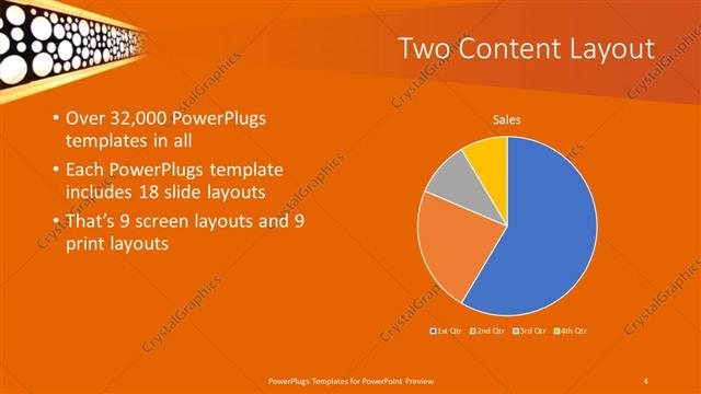 Two Content presentation slide layout