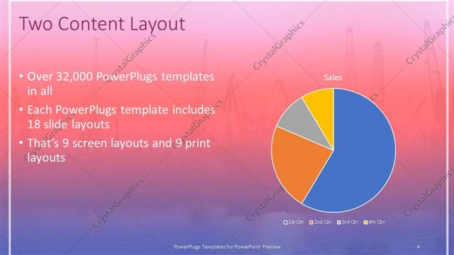 Two Content presentation slide layout