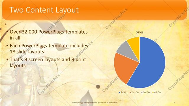 Two Content presentation slide layout