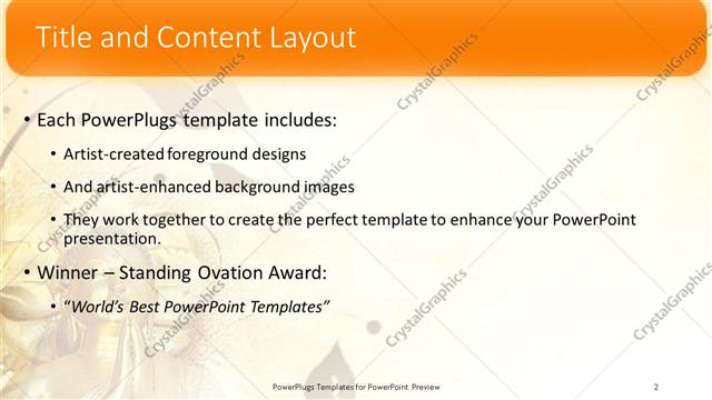 Title and Content presentation slide layout