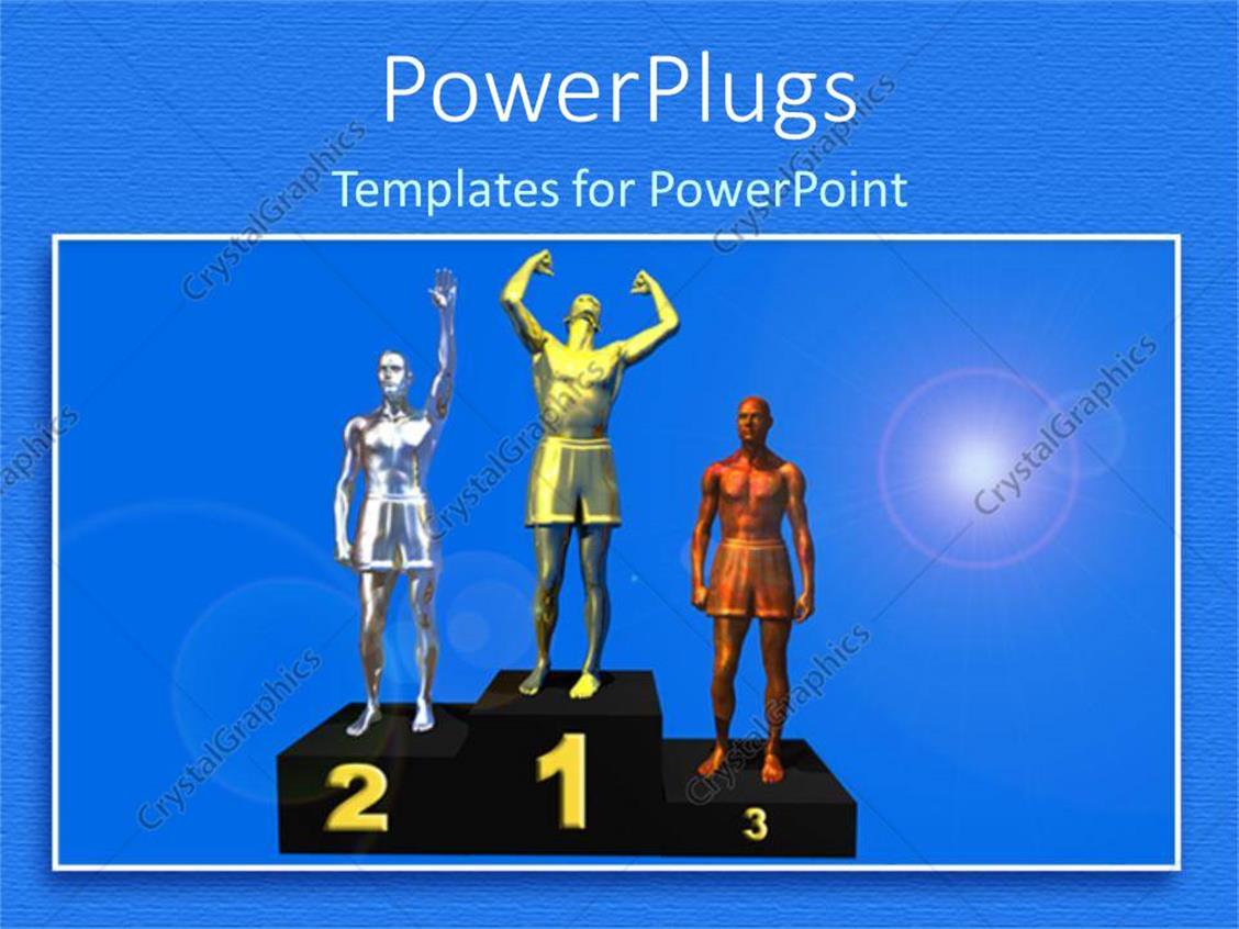 PowerPoint Template the position holders on the winning podium (25138)