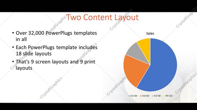 Two Content presentation slide layout
