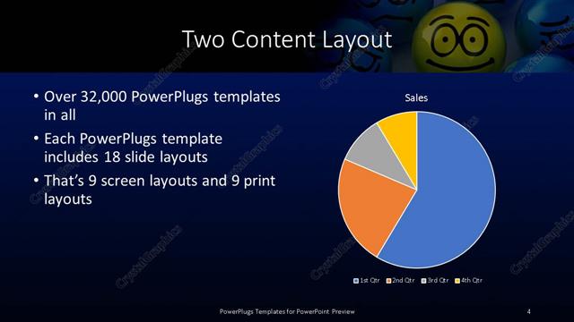 Two Content presentation slide layout