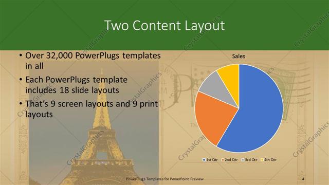 Two Content presentation slide layout
