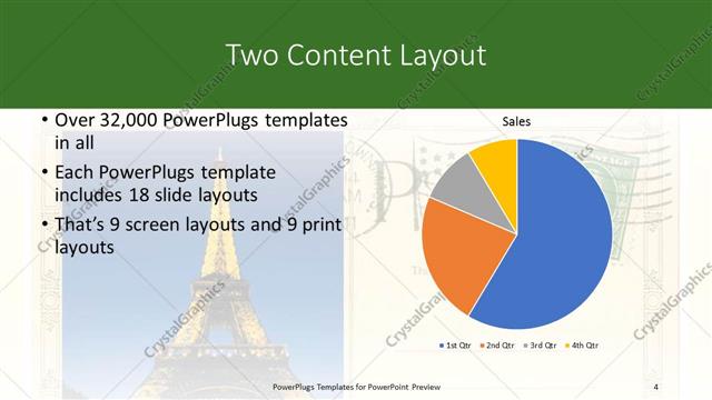 Two Content presentation slide layout