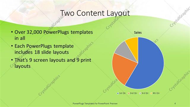 Two Content presentation slide layout