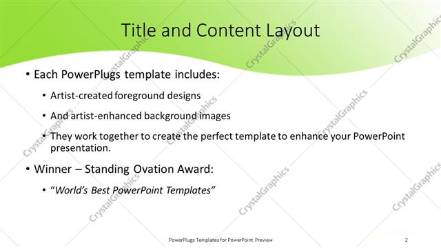 Title and Content presentation slide layout