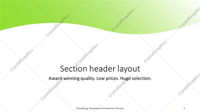 Section Header presentation slide layout