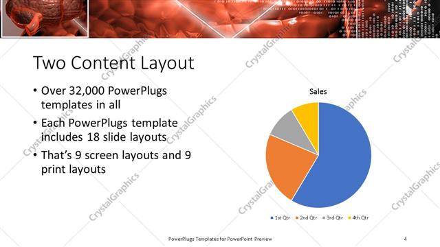 Two Content presentation slide layout