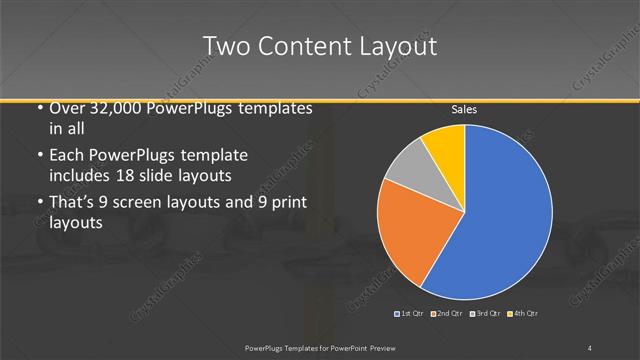 Two Content presentation slide layout