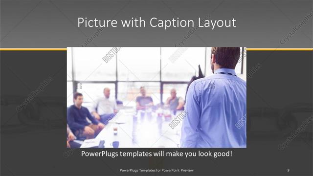 Picture with Caption presentation slide layout