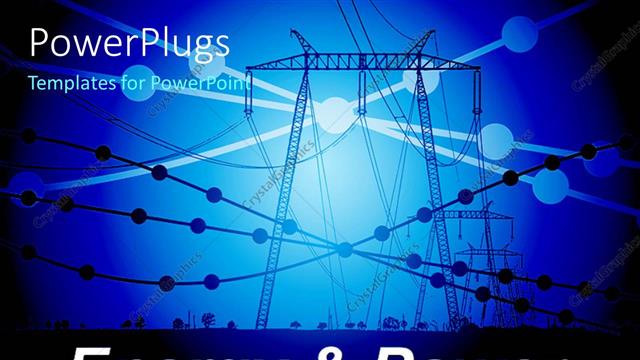  Presentation with energy power - Power line carriers with small circles showing connection points