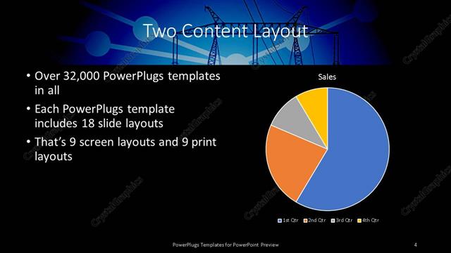 Two Content presentation slide layout