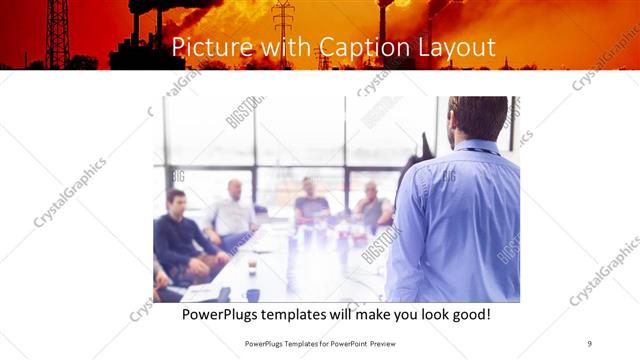 Picture with Caption presentation slide layout