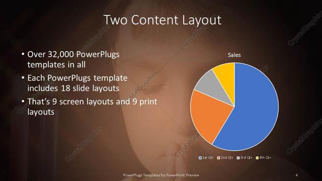 Two Content presentation slide layout
