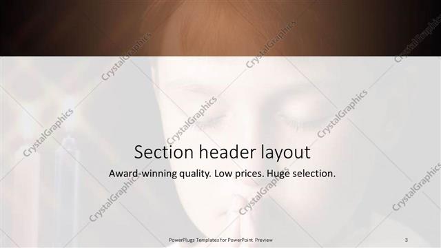 Section Header presentation slide layout
