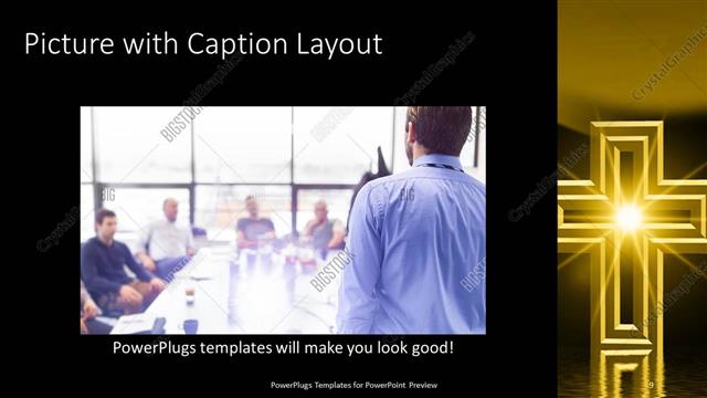 Picture with Caption presentation slide layout