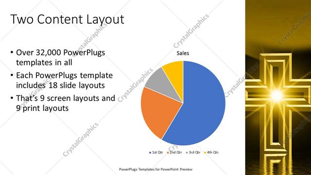 Two Content presentation slide layout