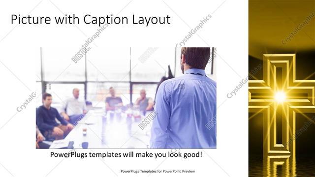Picture with Caption presentation slide layout
