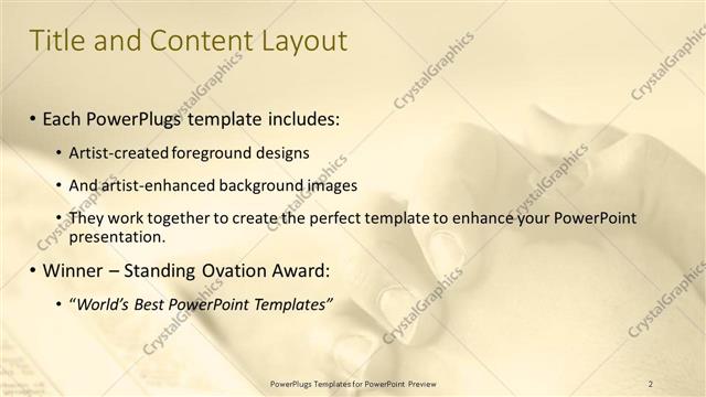 Title and Content presentation slide layout