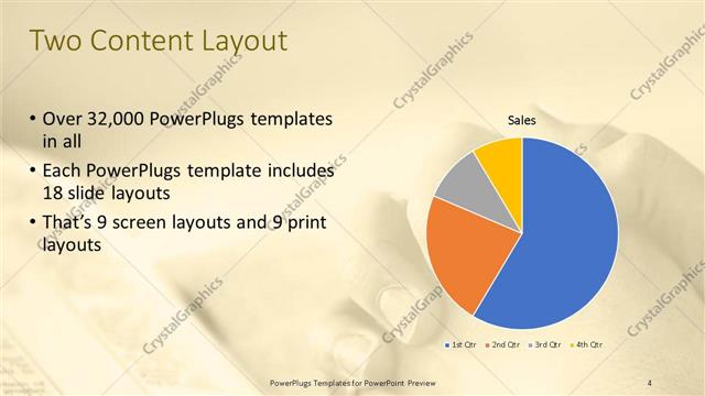 Two Content presentation slide layout