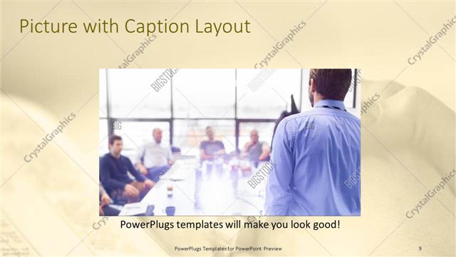 Picture with Caption presentation slide layout