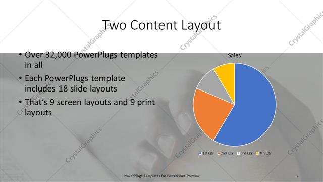 Two Content presentation slide layout