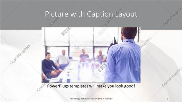 Picture with Caption presentation slide layout