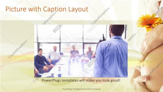 Picture with Caption presentation slide layout