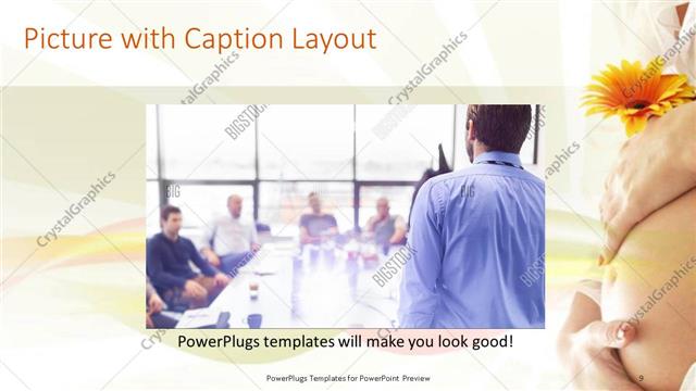 Picture with Caption presentation slide layout