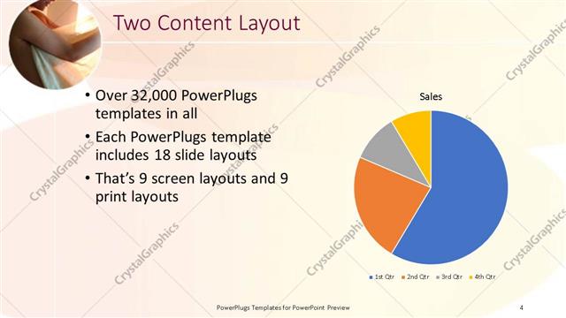 Two Content presentation slide layout