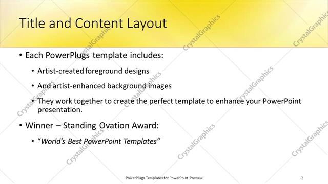 Title and Content presentation slide layout