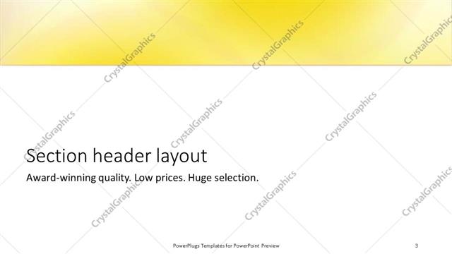 Section Header presentation slide layout