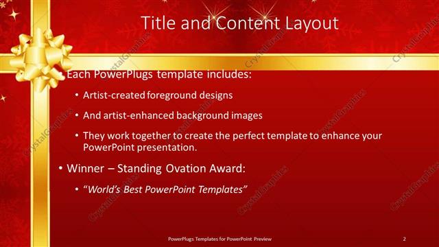 Title and Content presentation slide layout