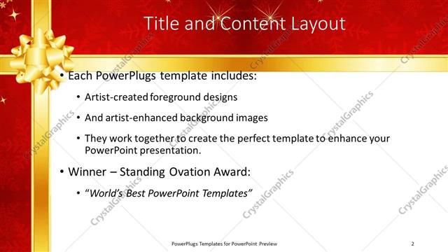 Title and Content presentation slide layout