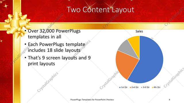 Two Content presentation slide layout
