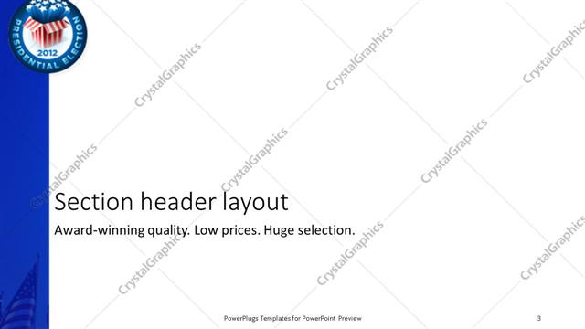 Section Header presentation slide layout