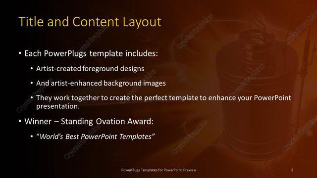 Title and Content presentation slide layout