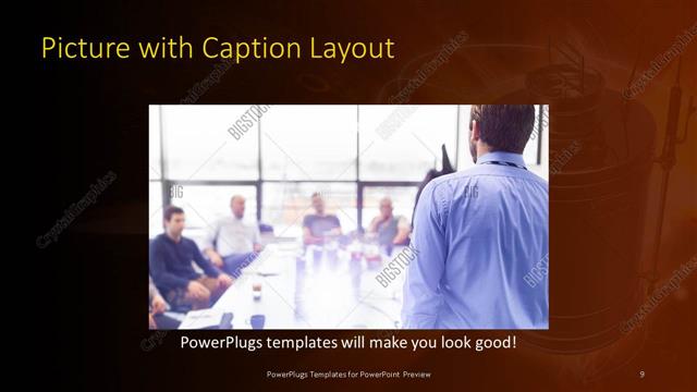 Picture with Caption presentation slide layout