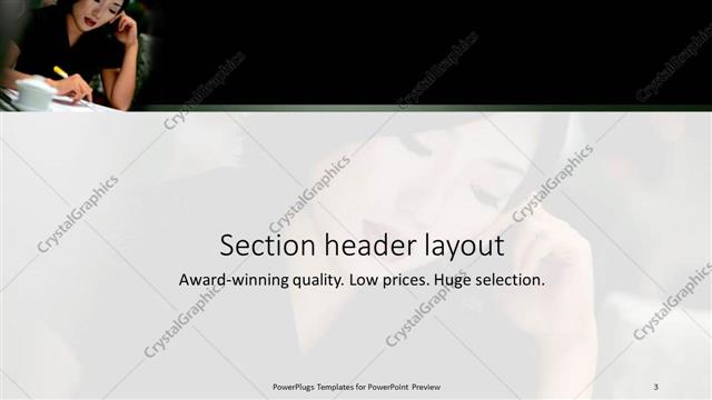Section Header presentation slide layout