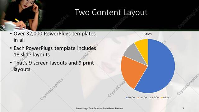 Two Content presentation slide layout