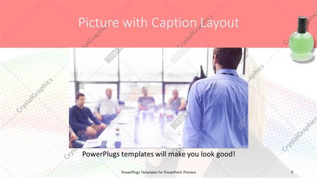 Picture with Caption presentation slide layout