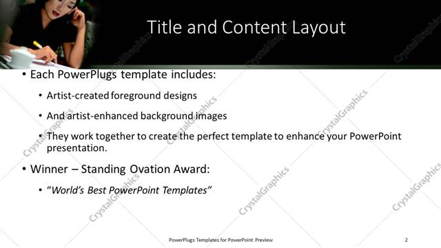 Title and Content presentation slide layout