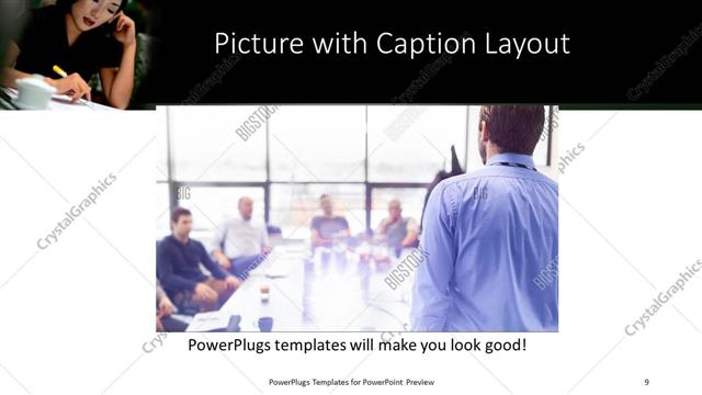 Picture with Caption presentation slide layout