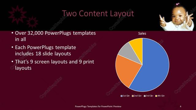 Two Content presentation slide layout
